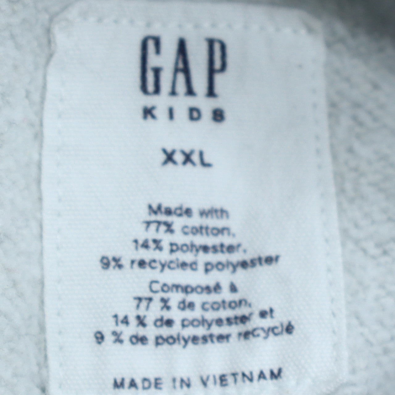 GAP Boys Grey XXL Pullover Hoodie Cotton Blend Casual Warm Sweatshirt
