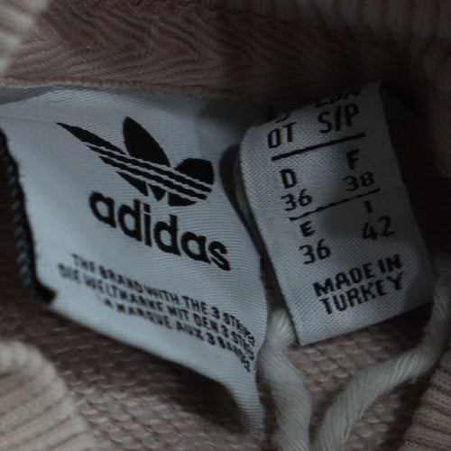 Adidas Women Beige Crew Neck Long Sleeve Sweatshirt Size 10