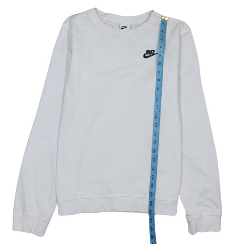 Nike Boys White XL Pullover Crew Neck Fleece Sweatshirt
