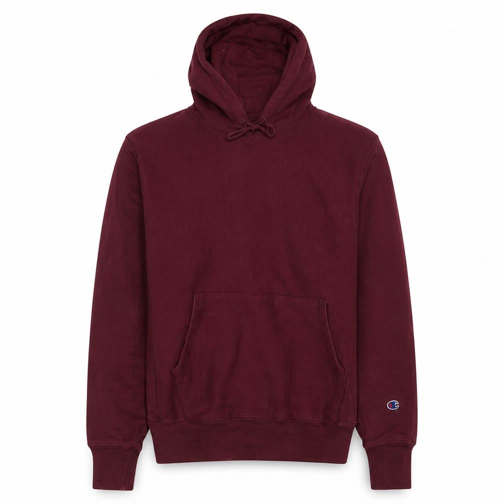 Champion Men's Red Pullover Hoodie Medium Fleece Reverse Weave
