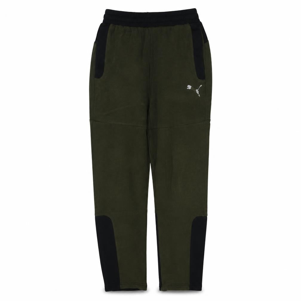 Puma Boys Green Jogger Trousers 13-14 Years Cotton Blend Activewear