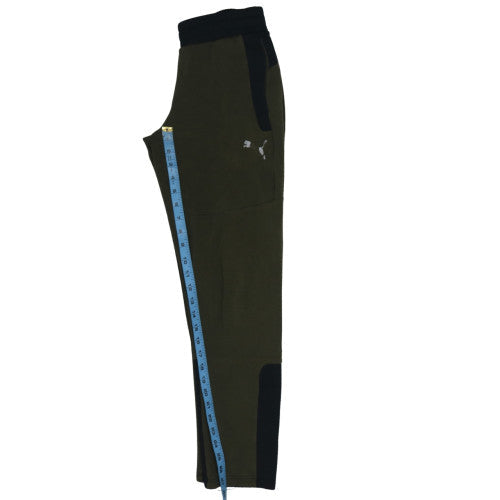 Puma Boys Green Jogger Trousers 13-14 Years Cotton Blend Activewear
