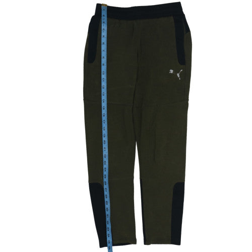 Puma Boys Green Jogger Trousers 13-14 Years Cotton Blend Activewear