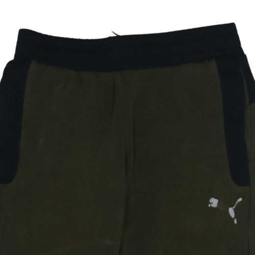 Puma Boys Green Jogger Trousers 13-14 Years Cotton Blend Activewear