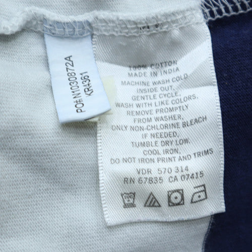 Nautica Men's Blue Striped Long Sleeve Collared Polo Shirt XL