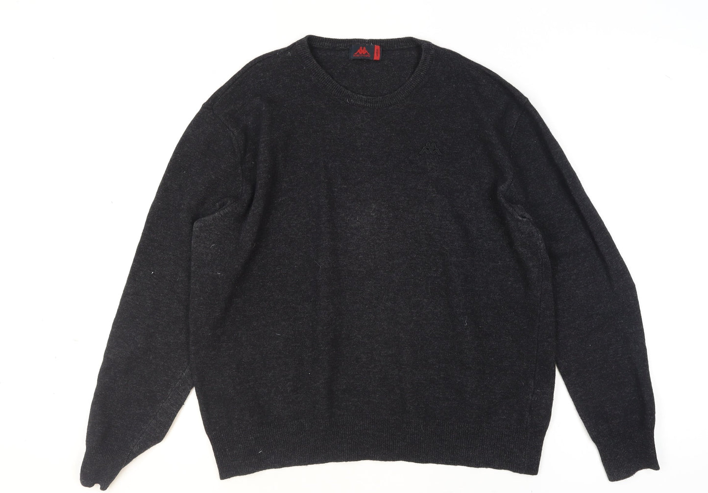 Robe Di Kappa Men's Black Wool Crew Neck Pullover Jumper L