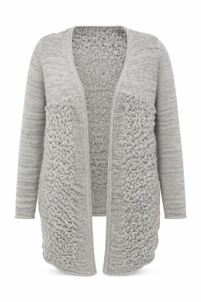 Bande Originale Women’s Grey Wool Blend Open Knit Cardigan Size 16