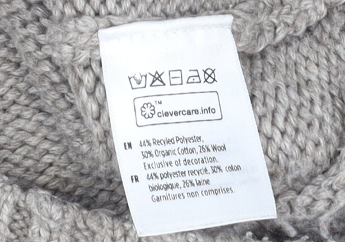 10 Mens Grey Fair Isle Wool Blend Crew Neck Pullover Jumper XS