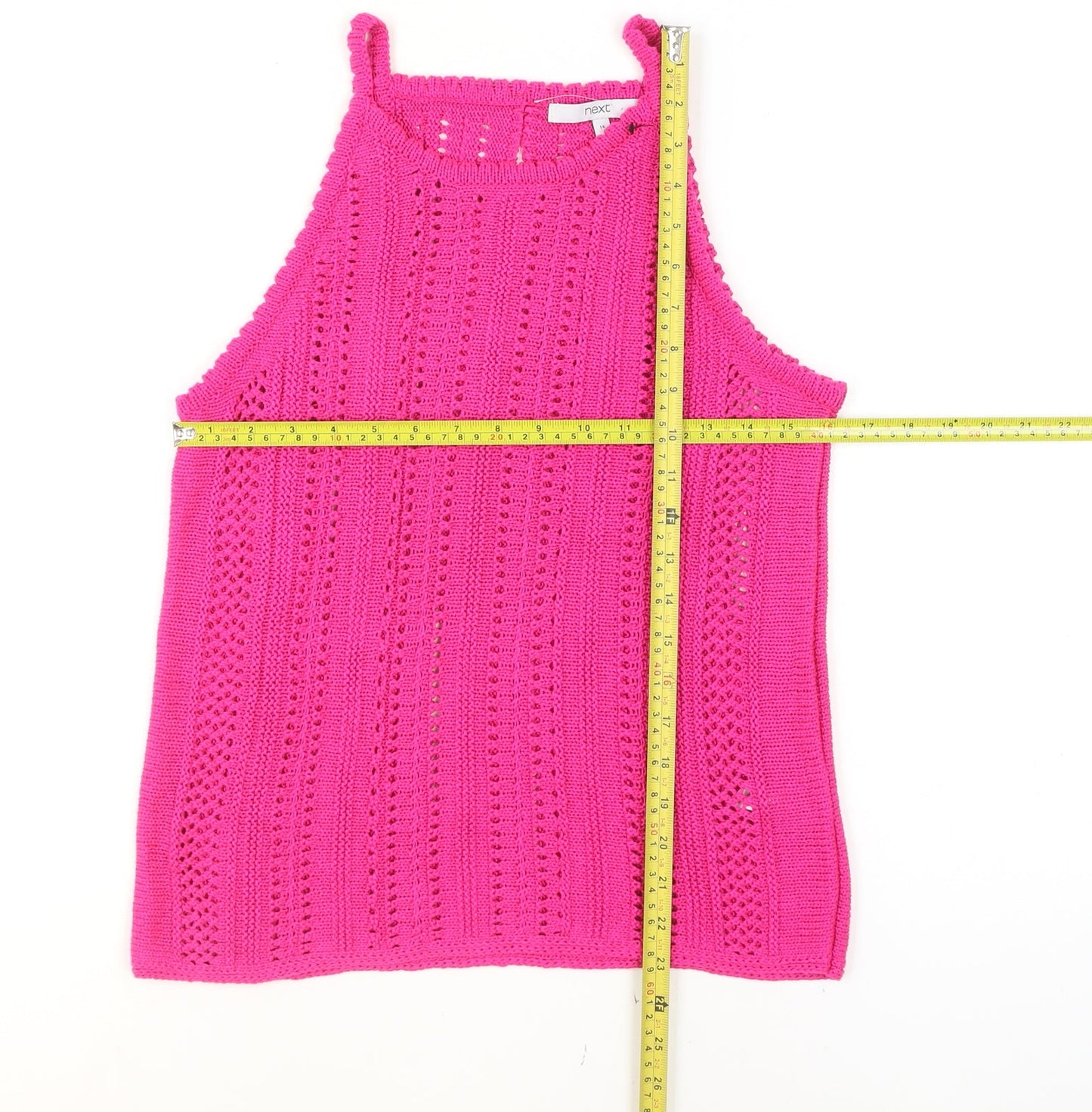 Next Women’s Pink Halter Knit Tank Top Size 14 Acrylic Summer