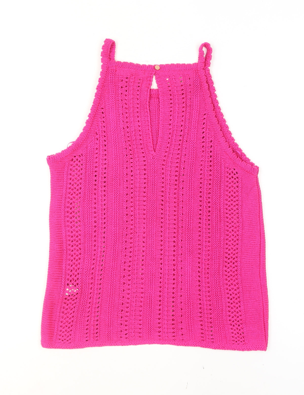 Next Women’s Pink Halter Knit Tank Top Size 14 Acrylic Summer
