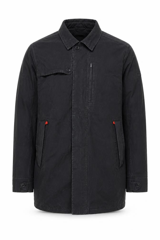 Timberland Men's Black Waterproof Cotton Nylon Overcoat Size L