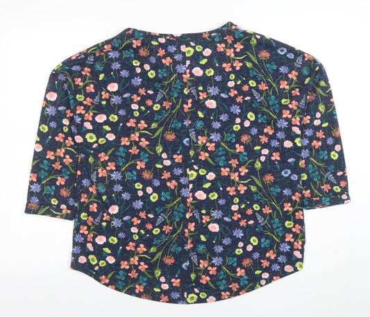 Marks and Spencer Women’s Multicoloured Floral Jersey Top Size 16