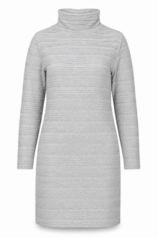 Marks & Spencer Women’s Grey Size 12 Roll Neck Ribbed Knit Bodycon Midi Dress