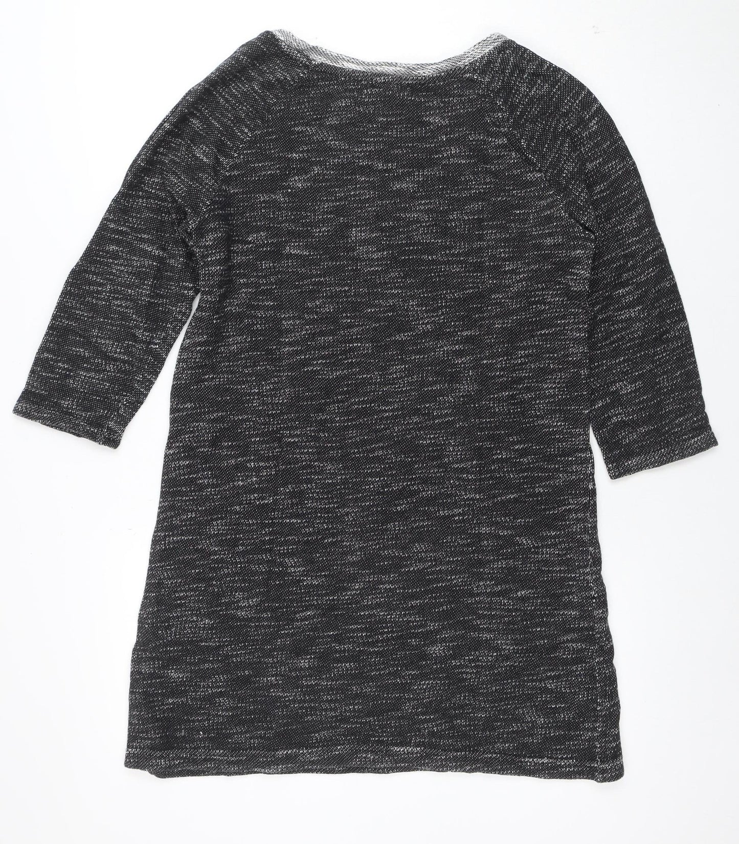 GAP Women’s Grey Knit Shift Dress M 3/4 Sleeve Casual Cotton