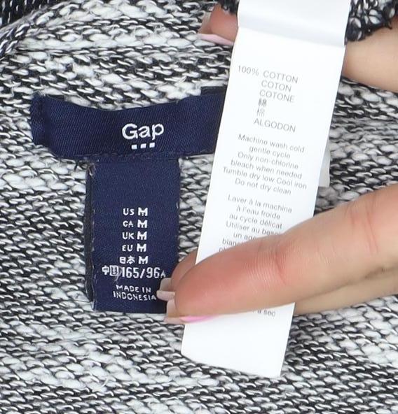 GAP Women’s Grey Knit Shift Dress M 3/4 Sleeve Casual Cotton