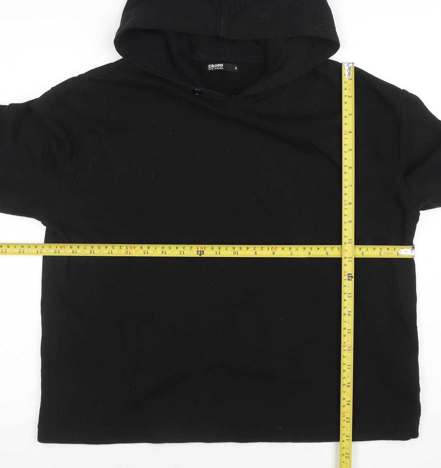 Cropp Eco Aware Women's Black XL Pullover Hoodie Cotton Blend