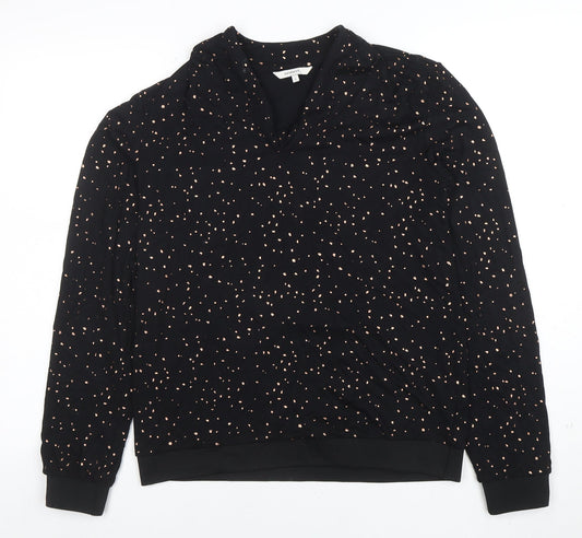 Sandwich Women Black Polka Dot Long Sleeve Tunic Blouse Size S