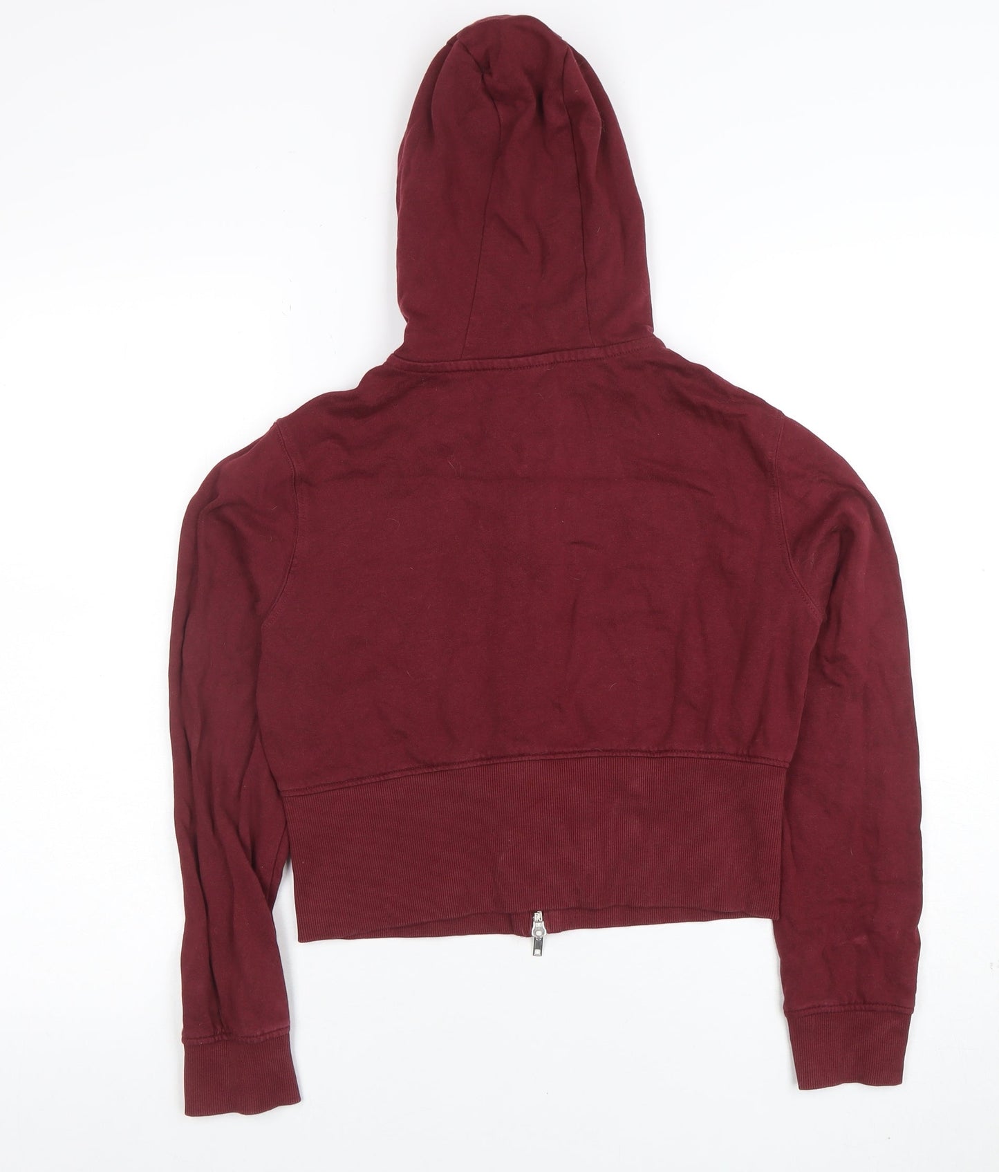 Harvard Women Burgundy Small Full Zip Hoodie 100% Cotton