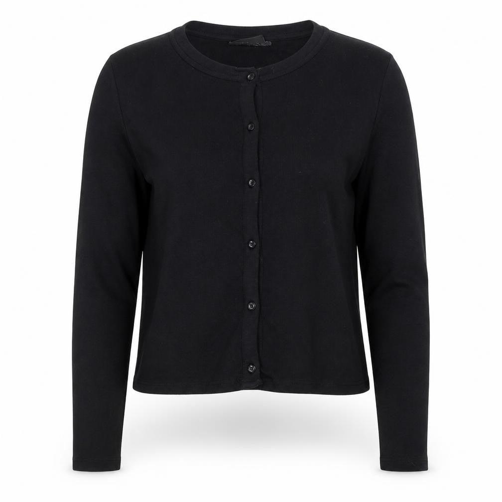 Closure LDN Women's Black Size 12 Button-Up Long Sleeve Top