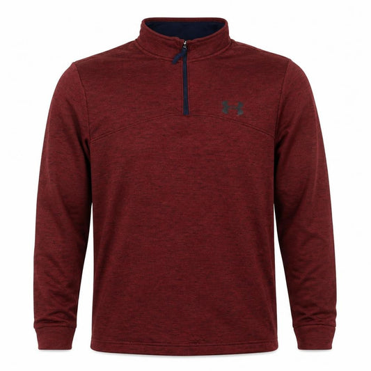 Under Armour Womens Red 1/4 Zip Loose Fit Sweatshirt Size L