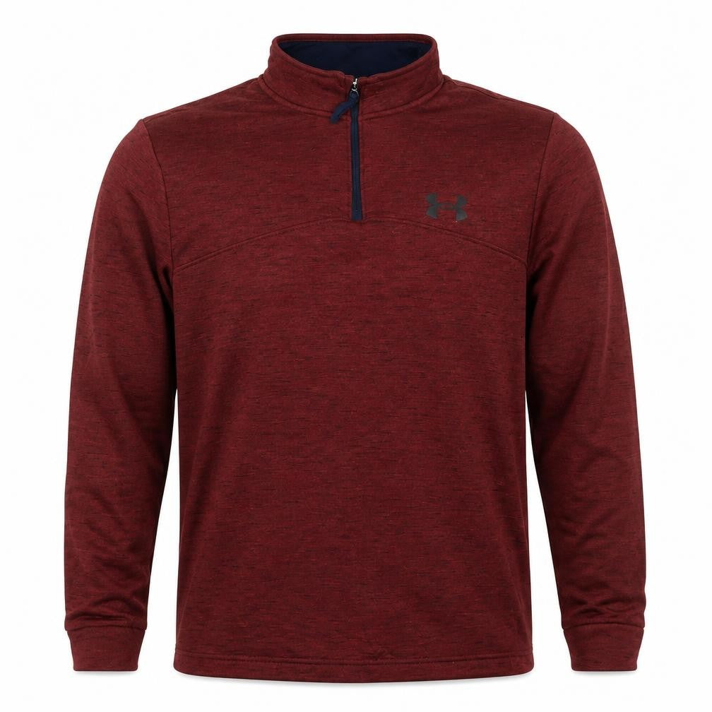 Under Armour Womens Red 1/4 Zip Loose Fit Sweatshirt Size L