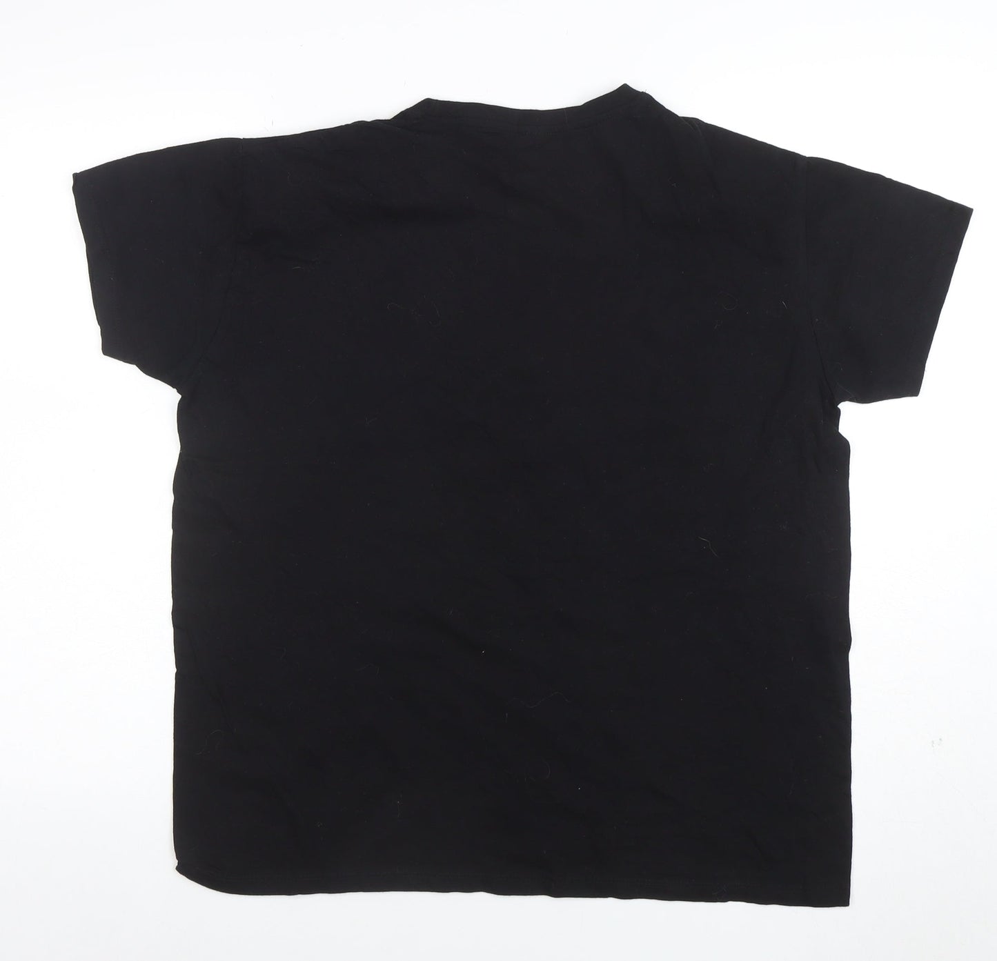 SOL'S Mens Black Achilles Corfu Graphic Print Cotton T-Shirt L