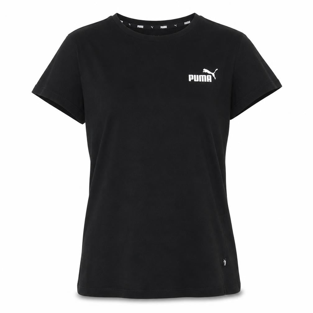 Puma Women's Black Crew Neck Short Sleeve Cotton T-Shirt Size M