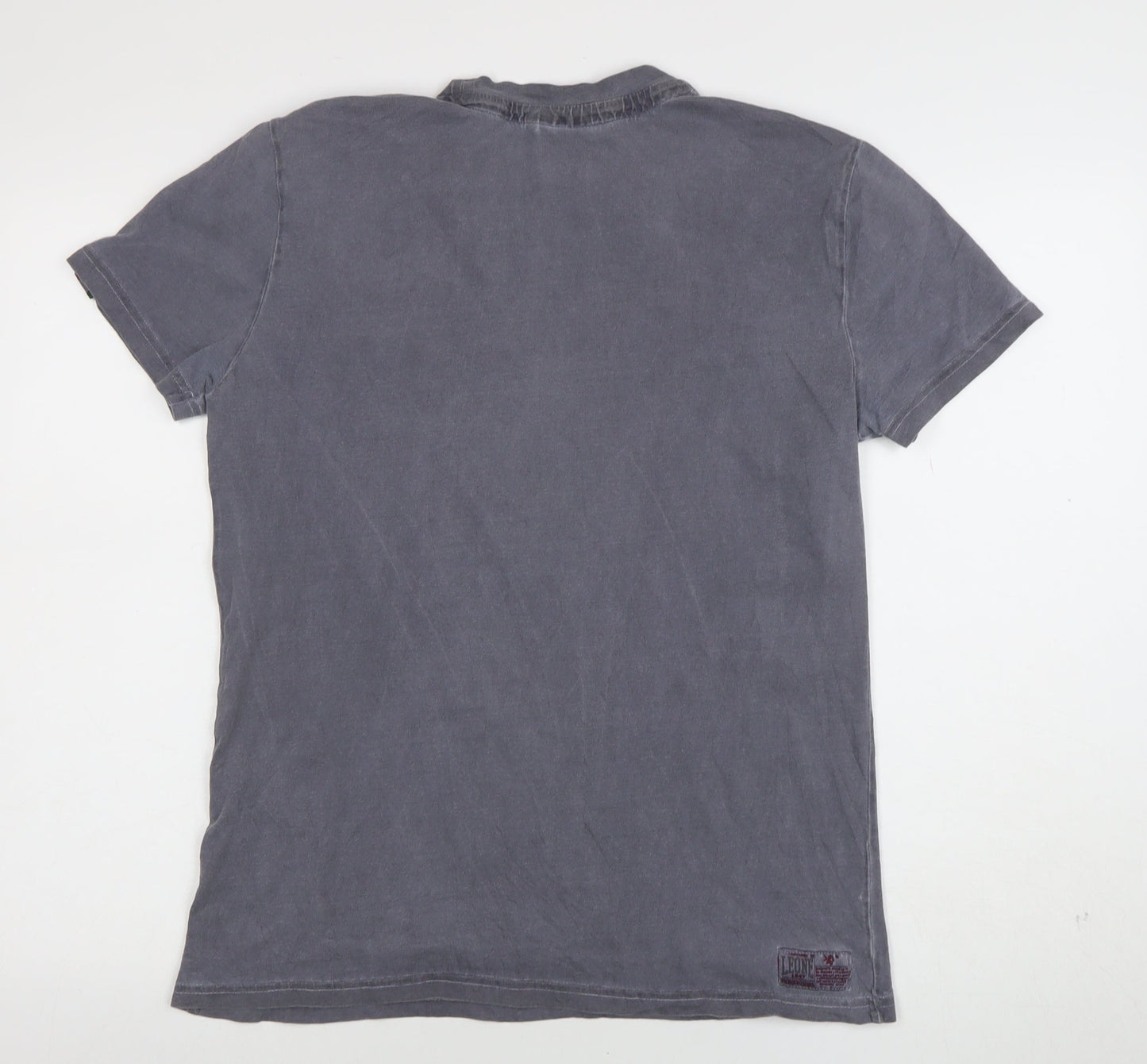 Leone 1947 Men's Grey Boxing Graphic Cotton T-Shirt Size L