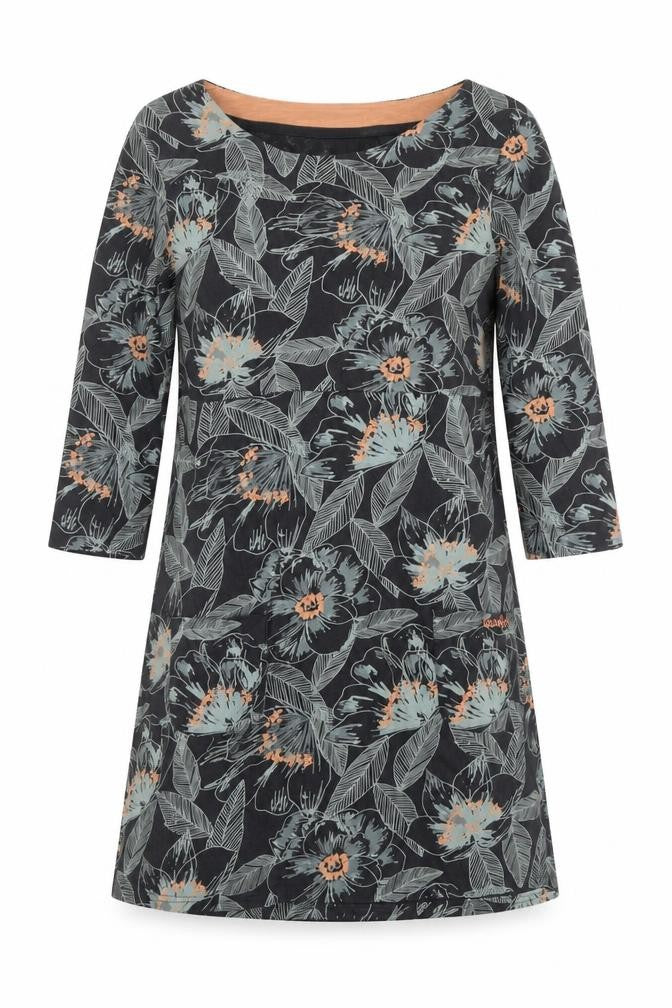 White Stuff Women's Blue Floral Jersey Shift Dress Size 10
