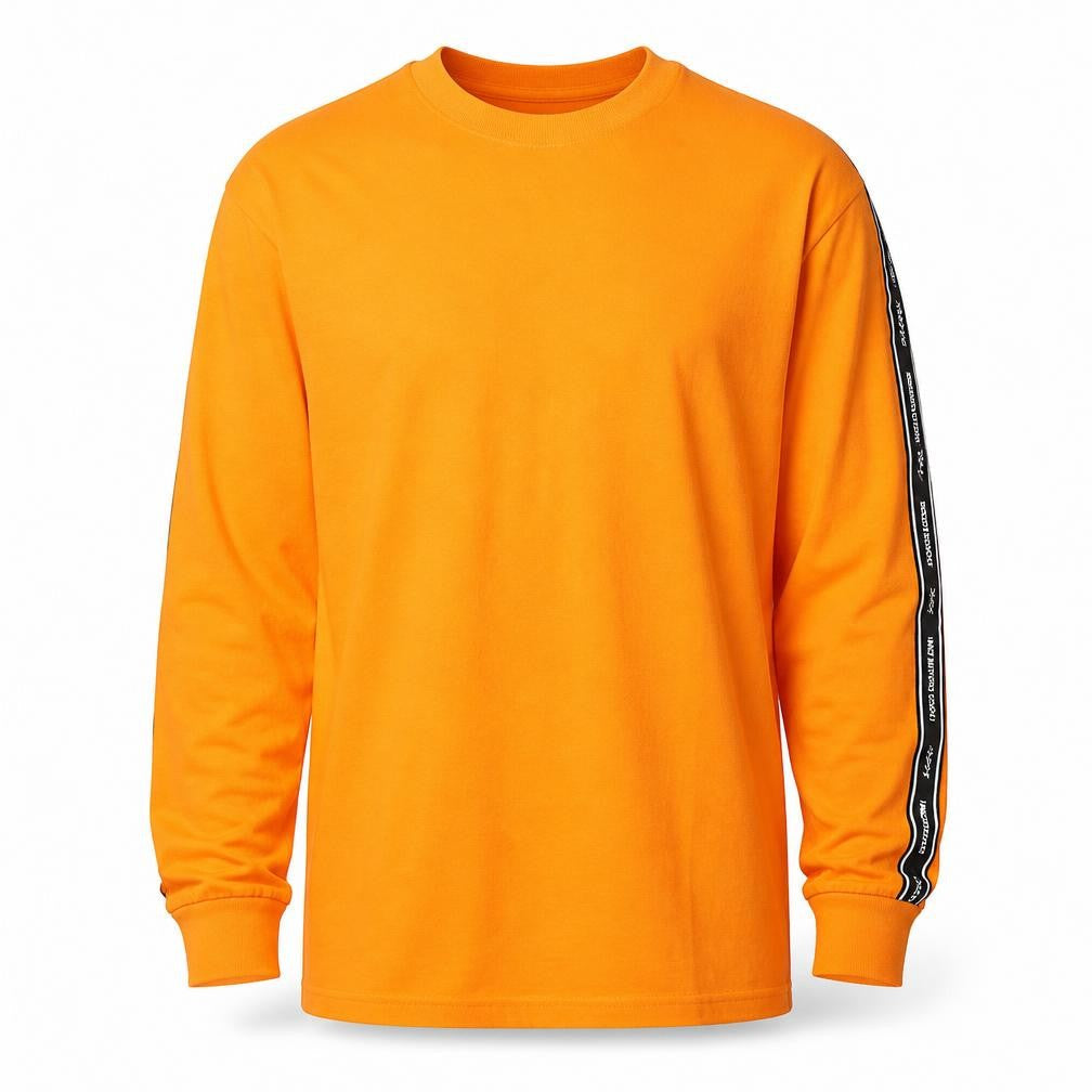 MKI MIYUKI ZOKU Men’s Orange Long Sleeve Crew Neck T-Shirt M