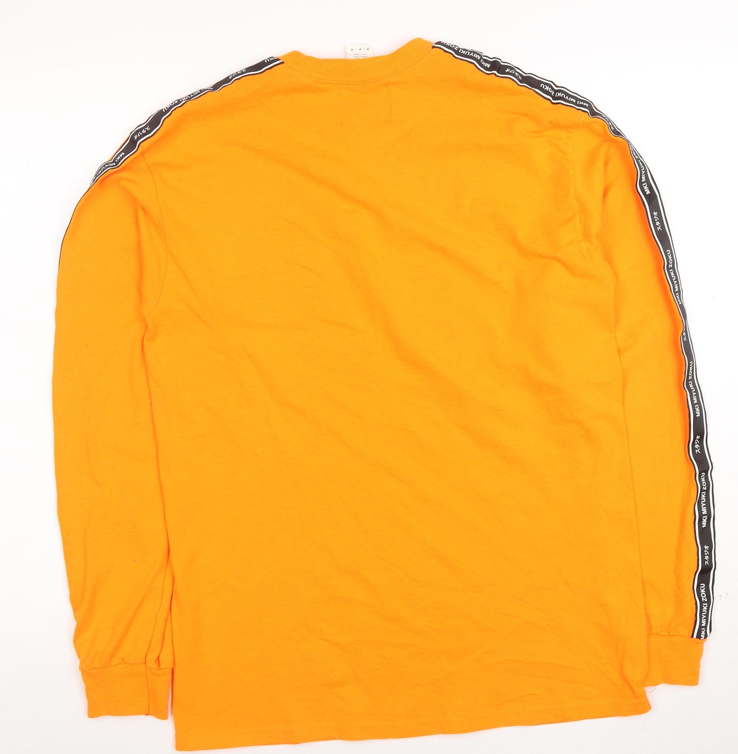 MKI MIYUKI ZOKU Men’s Orange Long Sleeve Crew Neck T-Shirt M