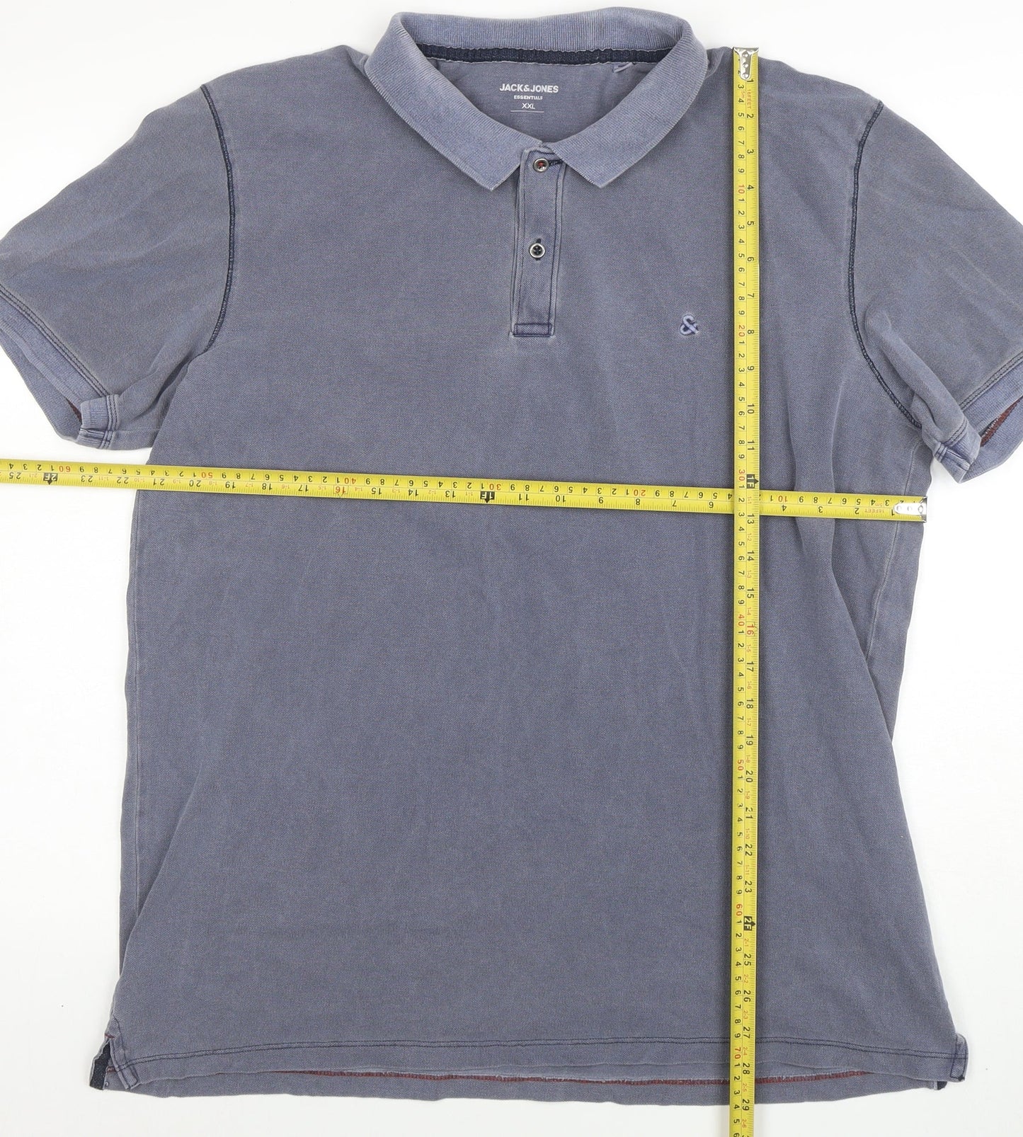 Jack & Jones Mens Blue 2XL Cotton Polo Shirt