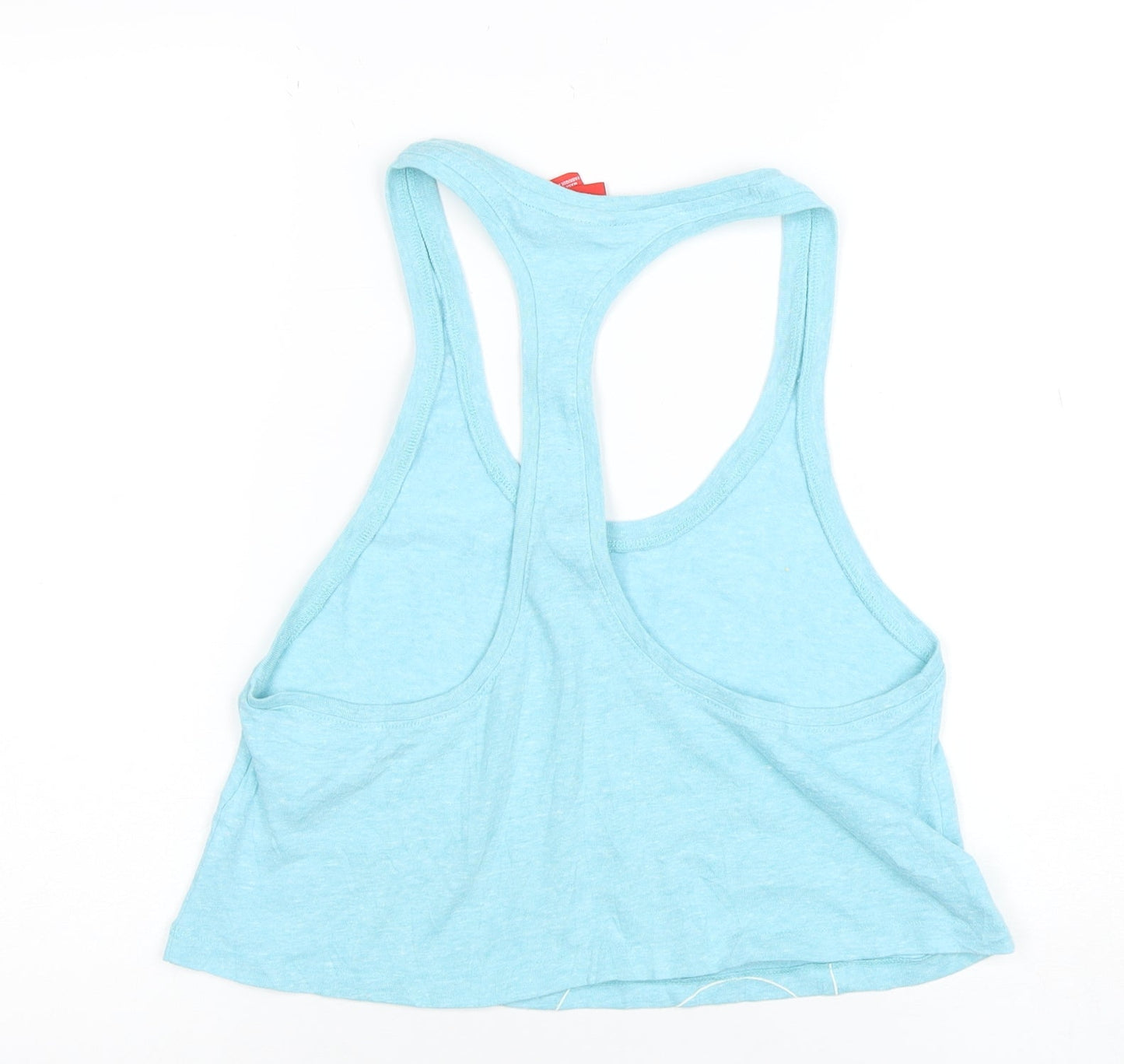 Nike Women Blue Racerback Cropped Tank Top Size S