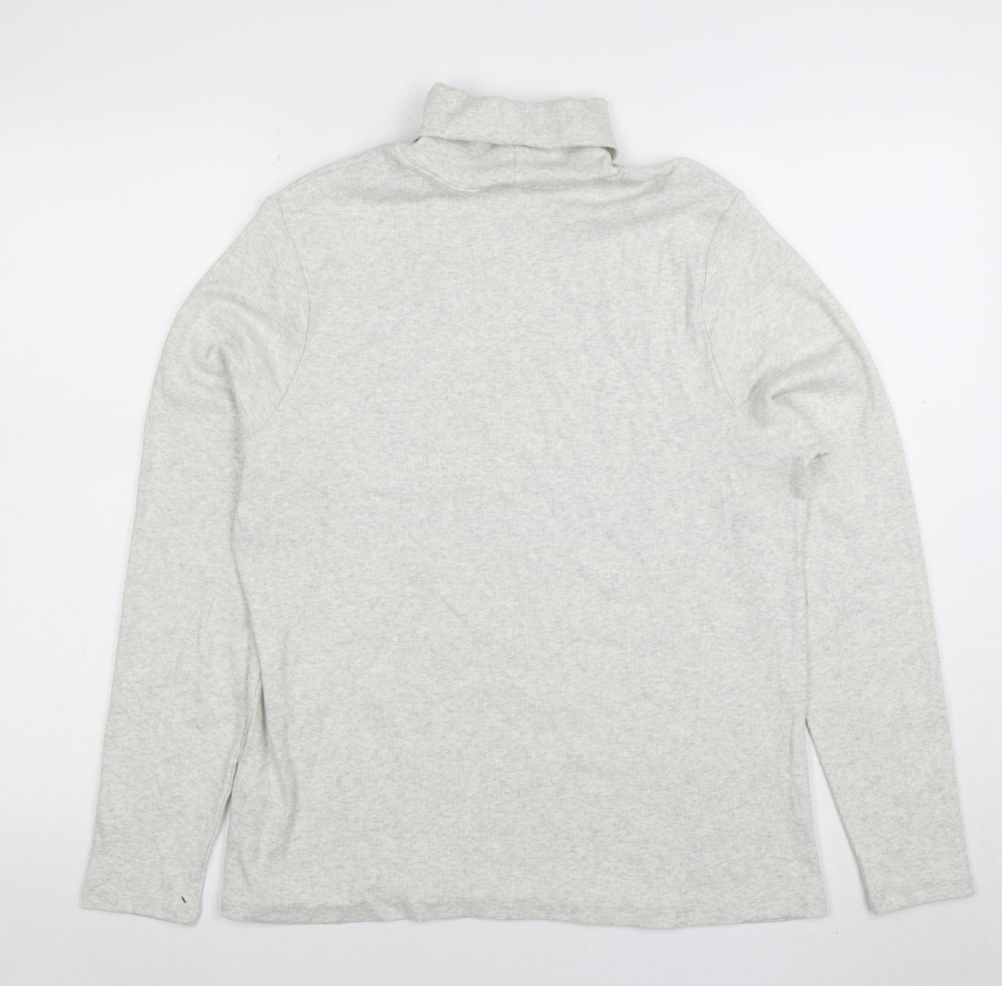 Marks and Spencer Women’s Grey Roll Neck Cotton Jumper Size 18