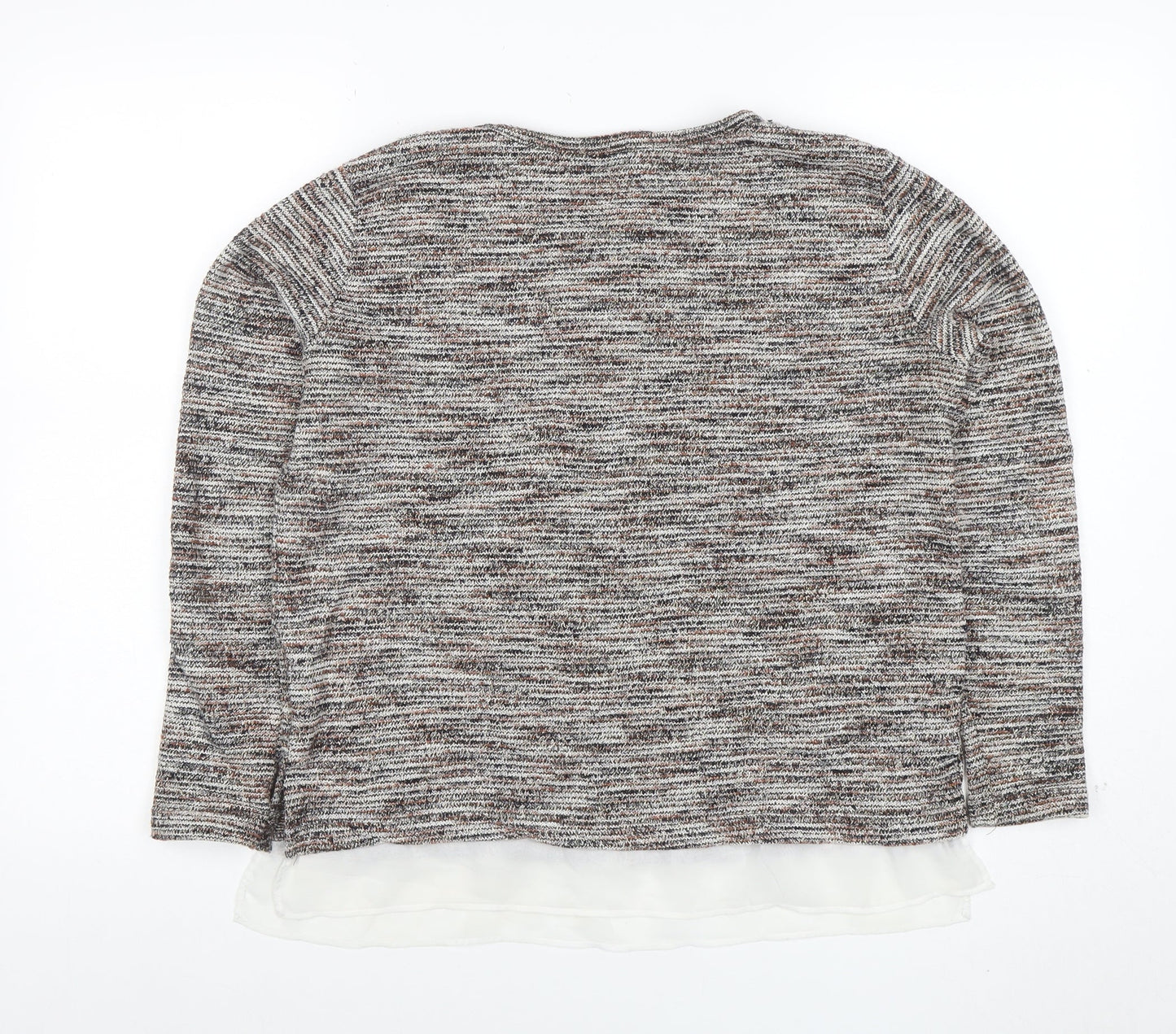Pull&Bear Women's Multicoloured Knit Pullover Jumper Size 8