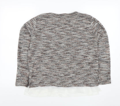 Pull&Bear Women's Multicoloured Knit Pullover Jumper Size 8