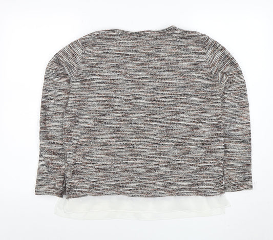 Pull&Bear Women's Multicoloured Knit Pullover Jumper Size 8