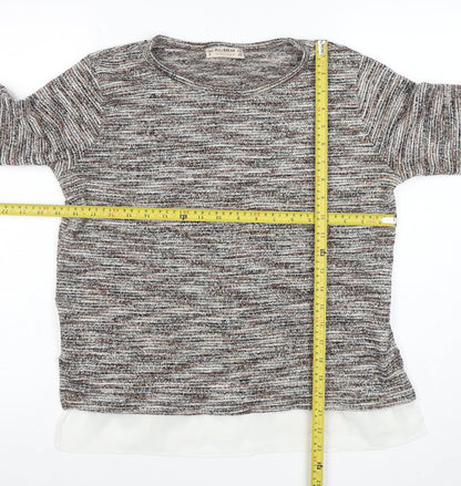 Pull&Bear Women's Multicoloured Knit Pullover Jumper Size 8