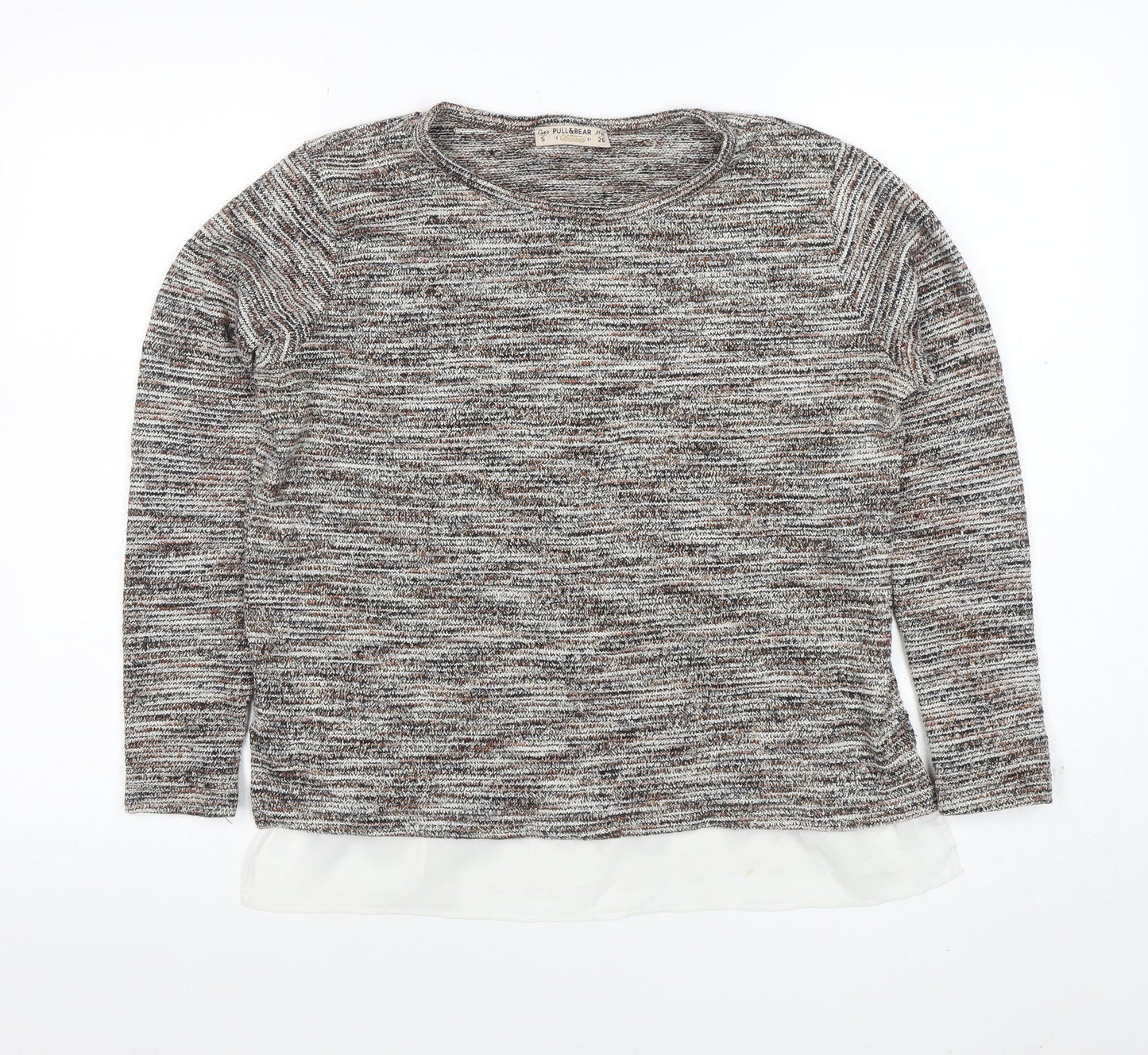 Pull&Bear Women's Multicoloured Knit Pullover Jumper Size 8