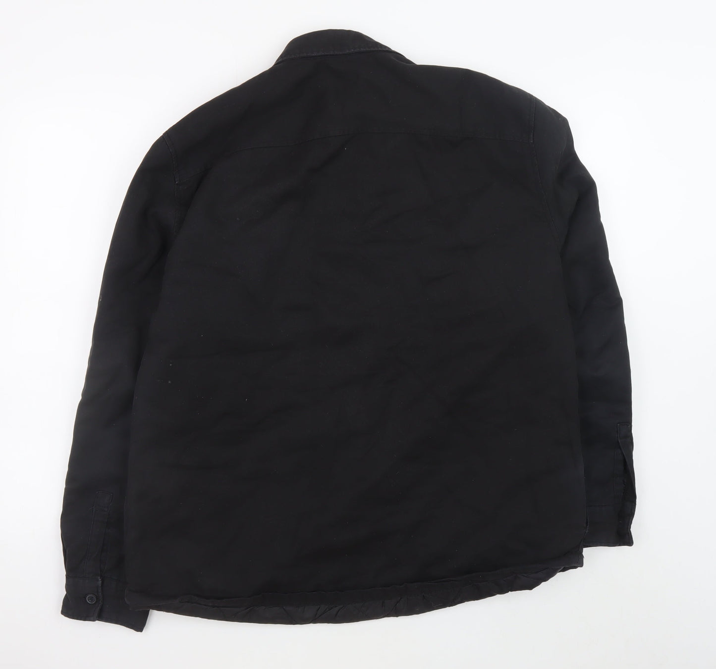 Tu Men's Black L Cotton Lined Casual Button Jacket