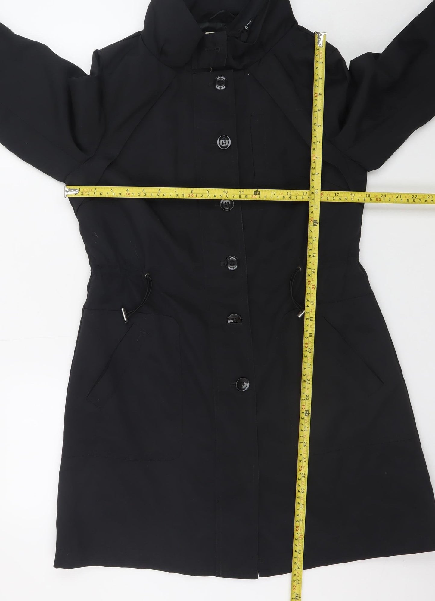 Marks and Spencer Women's Black Long Trench Coat UK 12
