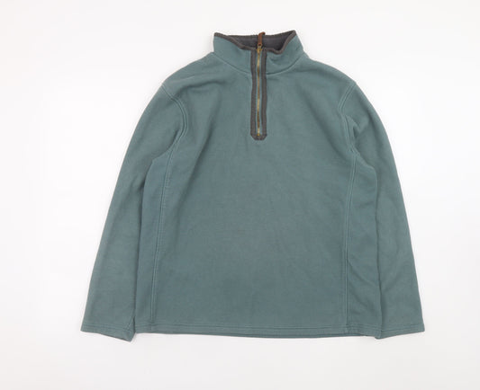 Mountain Warehouse Men's Green L 1/2 Zip Fleece Sweatshirt