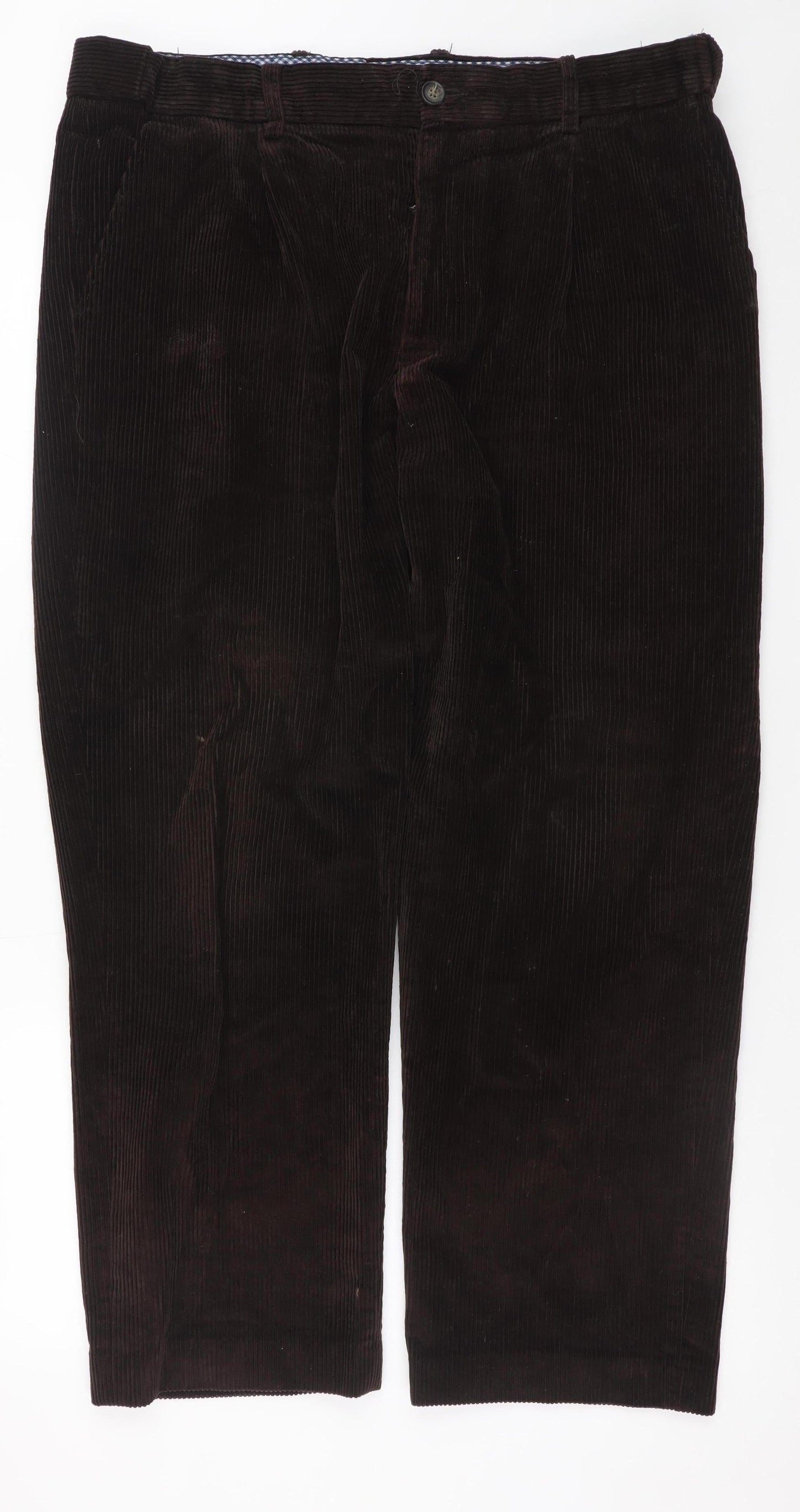 Maine New England Men's Brown Corduroy Chino Trousers 36S
