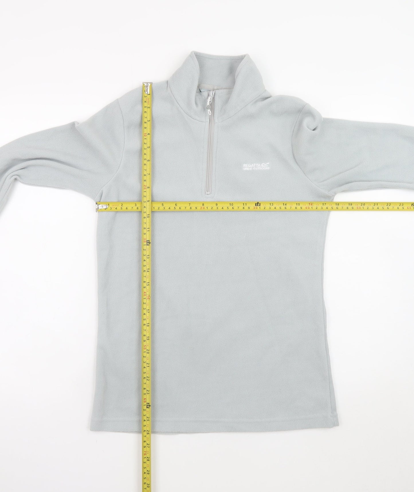 Regatta Womens Grey 1/4 Zip Fleece Sweatshirt UK 8 Polyester Outdoor