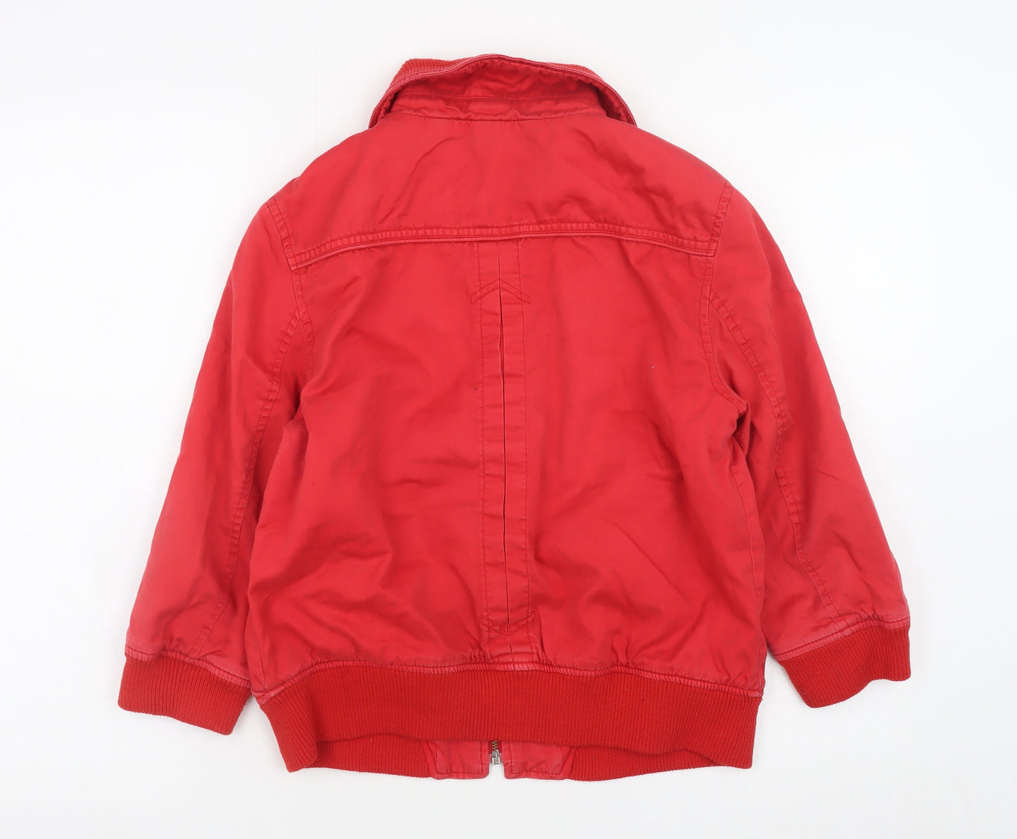 MNG Women’s Red Bomber Jacket Size 14 Lined Casual Zip Front