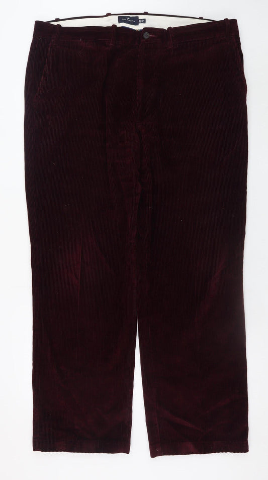 Marks and Spencer Men's Brown Corduroy Trousers 42W 31L Regular Fit