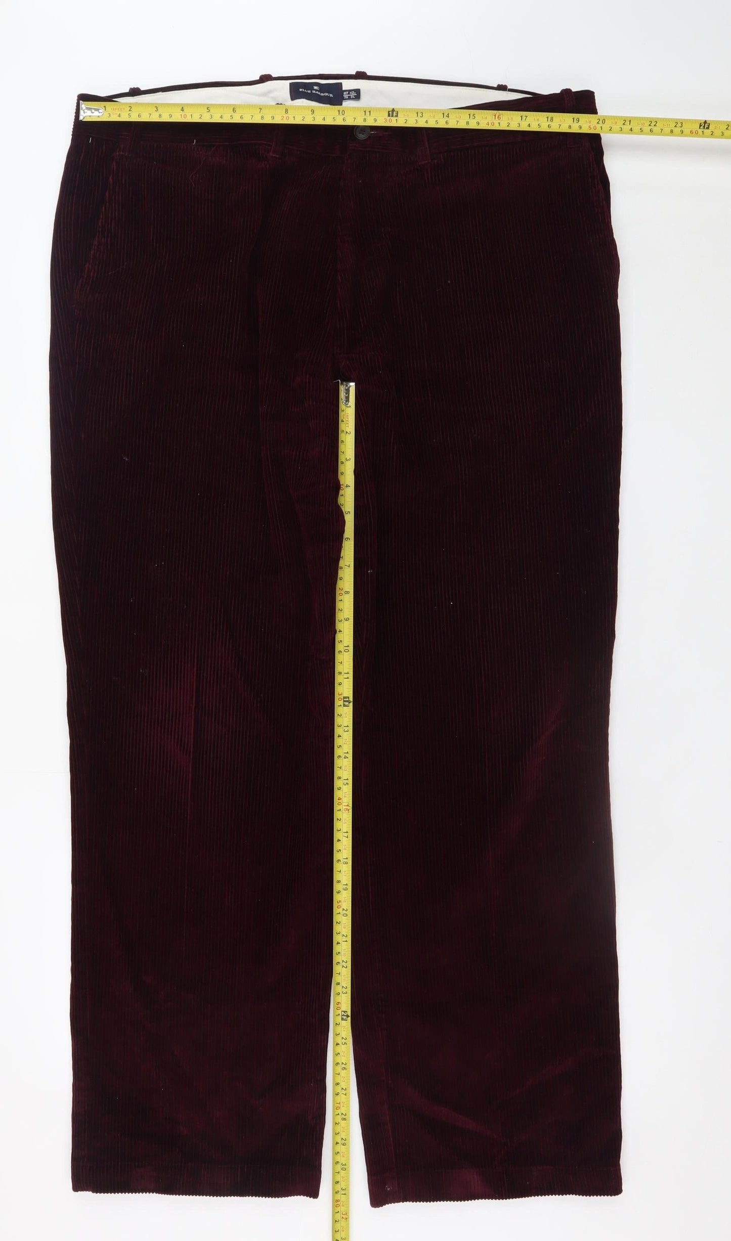Marks and Spencer Men's Brown Corduroy Trousers 42W 31L Regular Fit