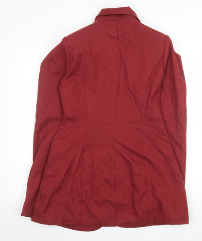 PRETTYLITTLETHING Women's Red Single-Breasted Blazer UK 12