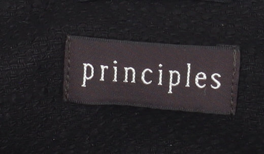 Principles Women's Black Size 18 Cotton Lined 3/4 Sleeve Blazer
