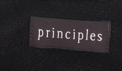 Brand and care label for Principles Women's Black, size 18, Cotton Lined 3/4 Sleeve Blazer